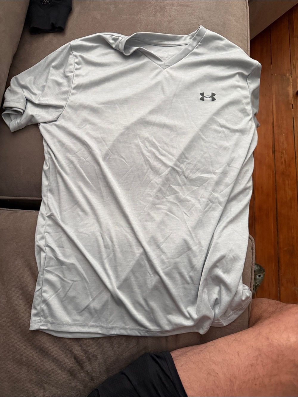 Under Armour Light Gray V-Neck Performance Tee